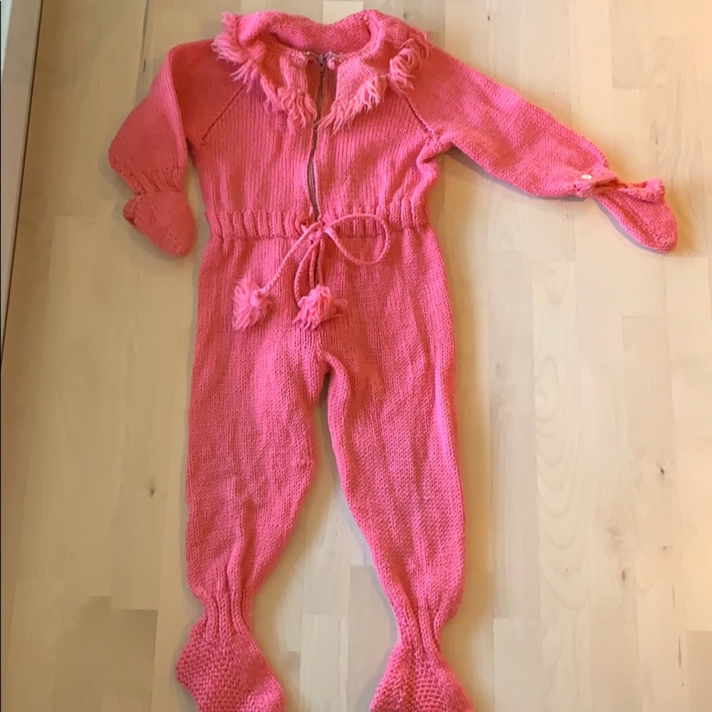 Handmade Knit Baby Bunting Suit